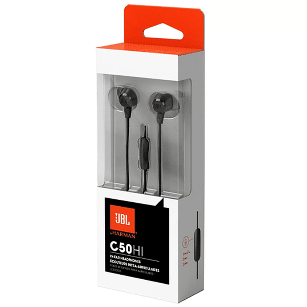 Audífonos Jbl C50hi In Ear Con Cable Negro