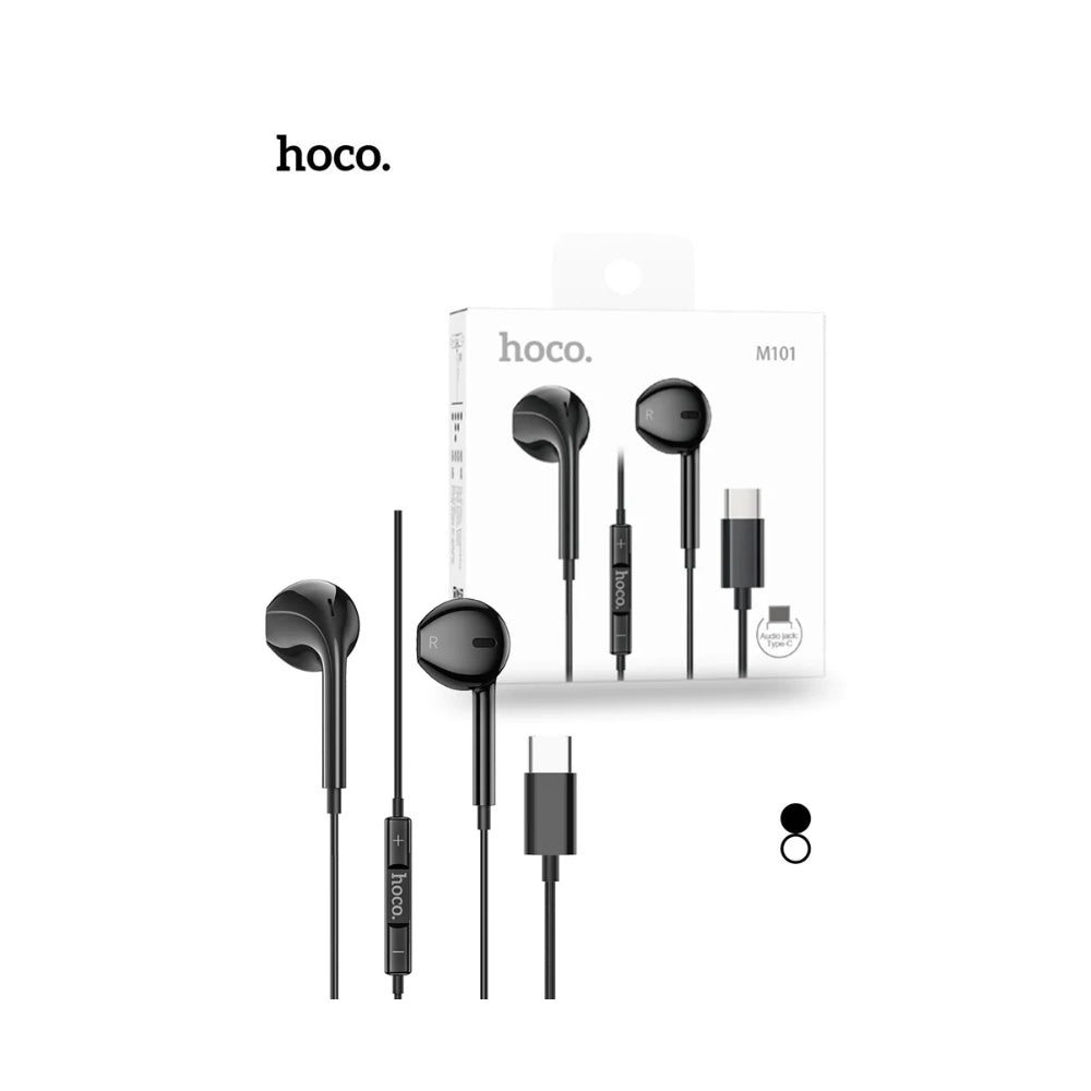 Audifonos Hoco M101 Crystal joy In Ear Tipo C Negro