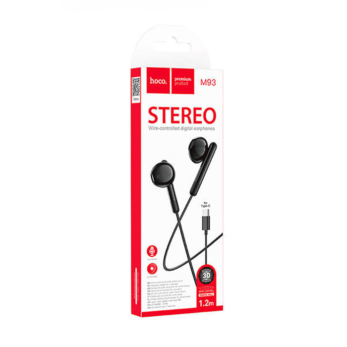 Audifonos Hoco M93 Joy In Ear Tipo C Negro