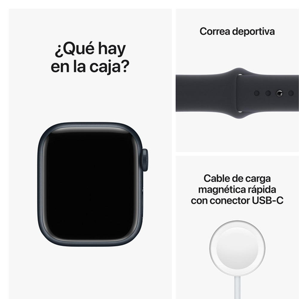 Apple Watch S8 GPS 41 mm Correa Deportiva Medianoche