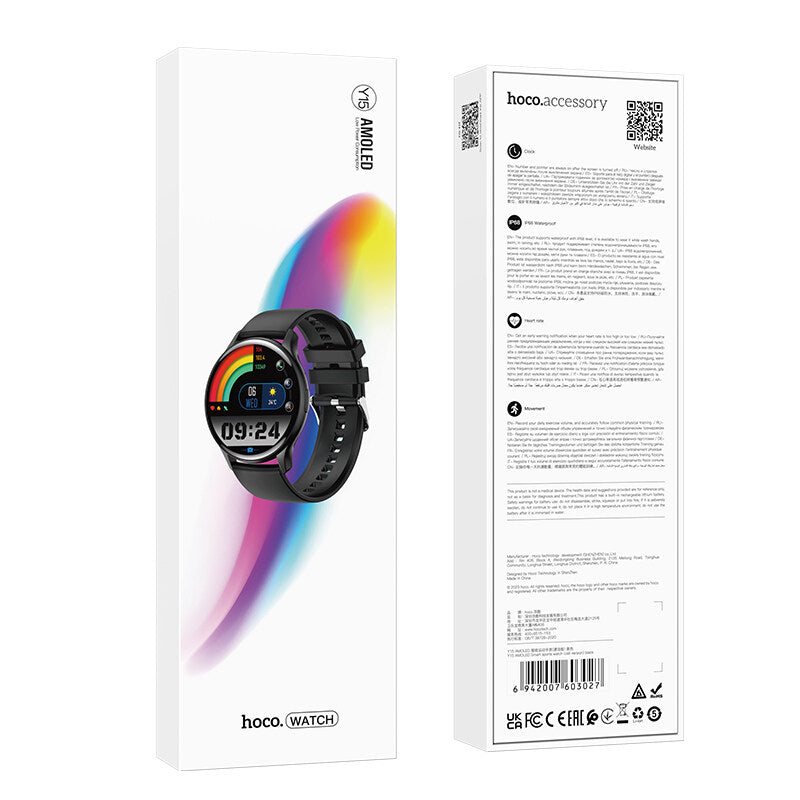 Reloj inteligente Hoco Y15 Sport Smartwatch Negro