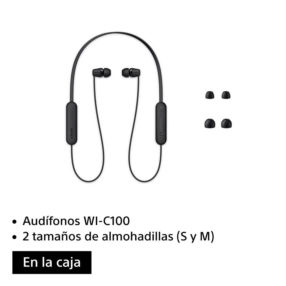 Audifonos Sony WI-C100/BZ UC In Ear Bluetooth Negro