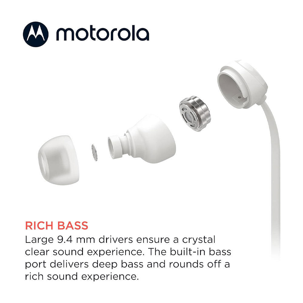 Audifonos Motorola Earbuds 3-S In Ear Jack 3.5mm Blanco