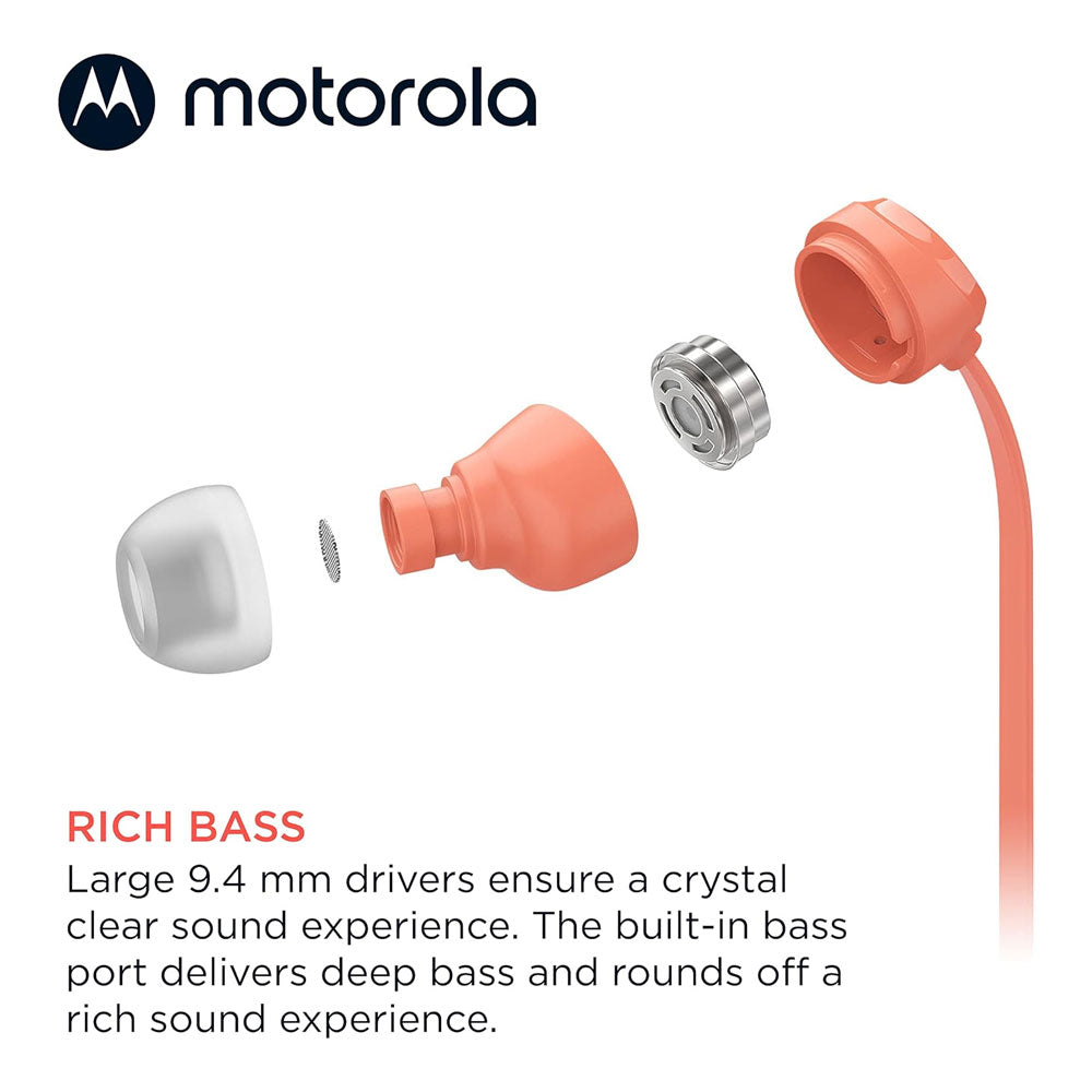 Audifonos Motorola Earbuds 3-S In Ear Jack 3.5mm Peach