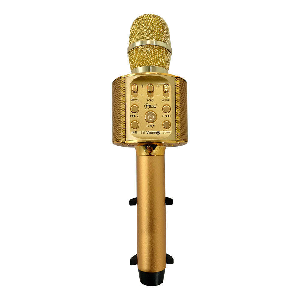 Microfono Karaoke Mlab Lil Voice 2 8912 con bluetooth Dorado