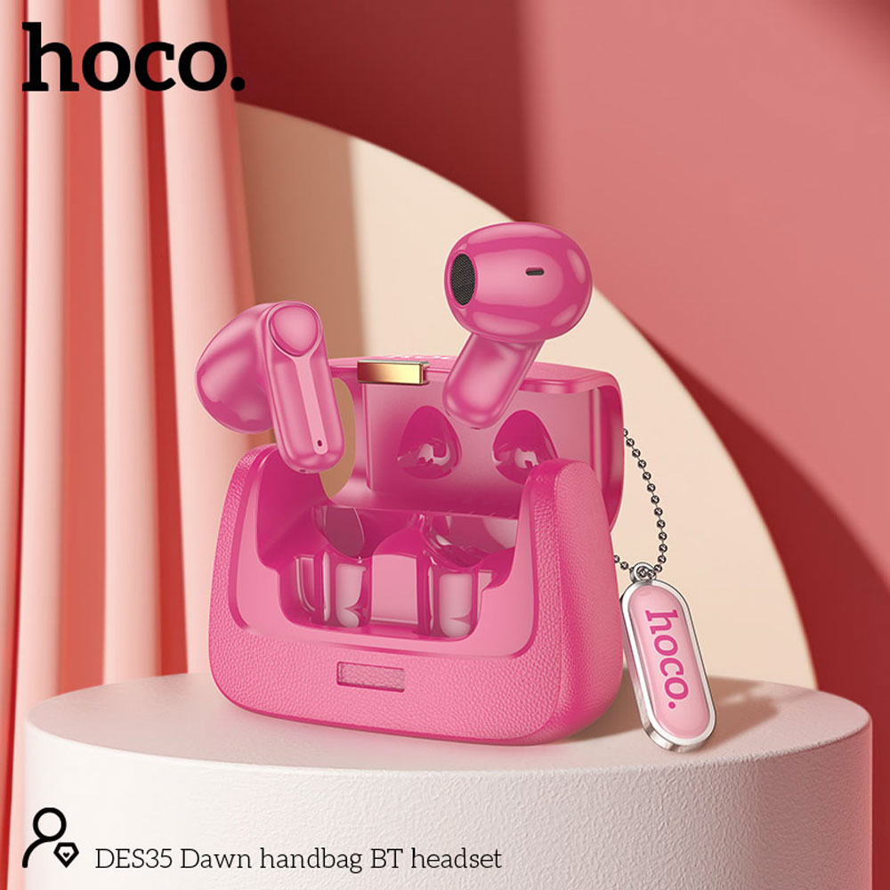 Audifonos Hoco DES35 Bolso Dawn TWS In Ear Bluetooth Fucsia