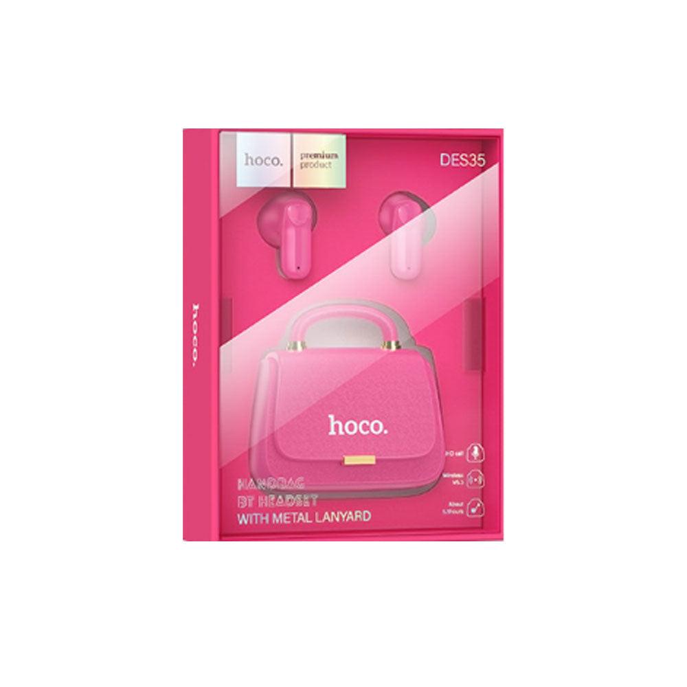 Audifonos Hoco DES35 Bolso Dawn TWS In Ear Bluetooth Fucsia