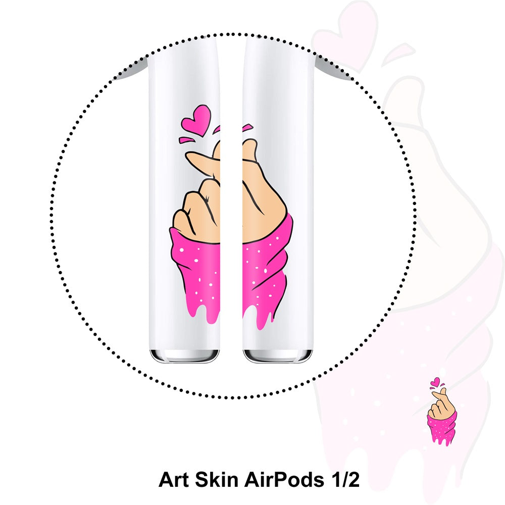 Sticker Autoadhesivo para Audifonos Airpods 1-2 Corazon Kpop