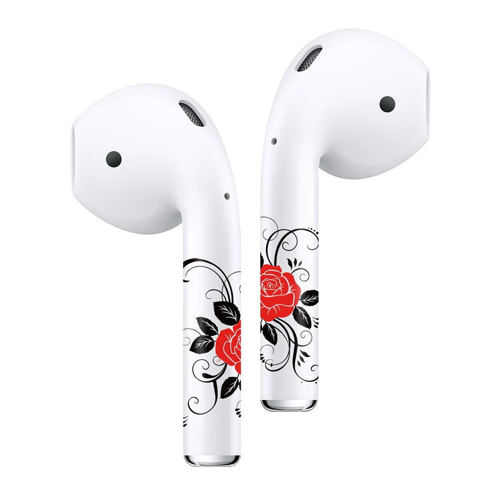 Sticker Autoadhesivo para Audifonos Airpods 1-2 Rosa Roja