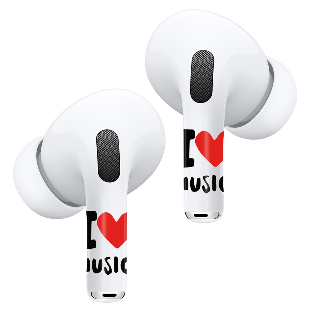 Sticker Autoadhesivo para Audifonos Airpods Pro-Pro2 I Love