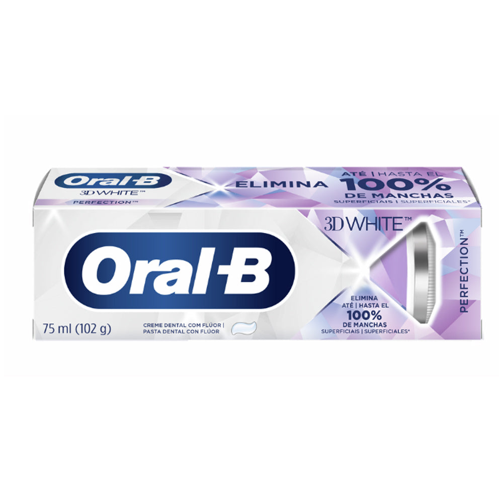 Pasta Dental Oral B 3D White Perfection Con Flúor 75ml