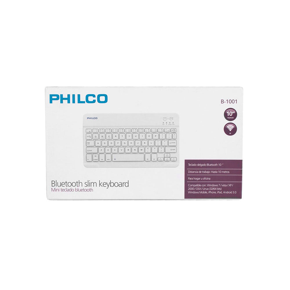 Mini teclado Philco 10 pulg B1001 Bluetooth Multiplataforma
