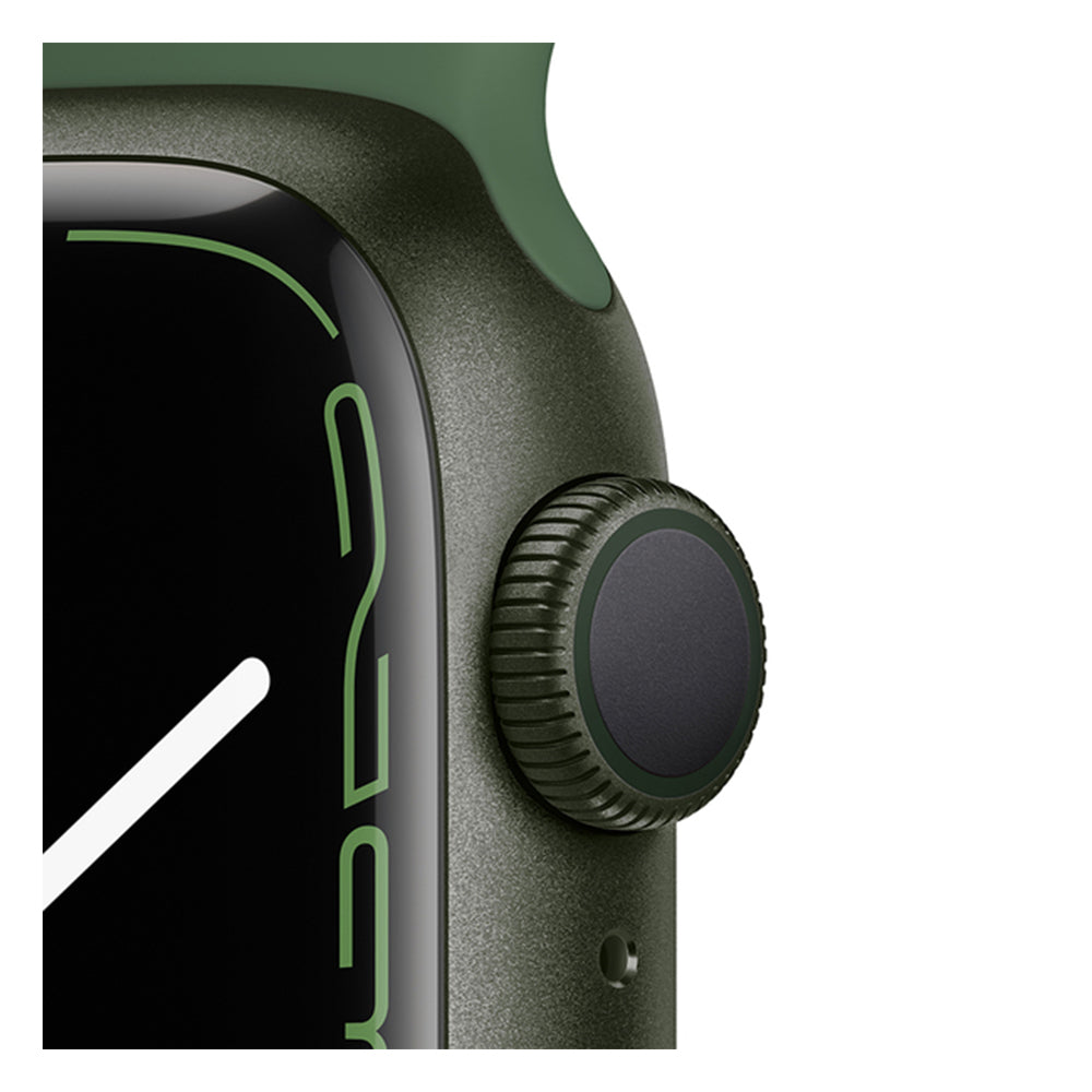 Apple Watch S7 GPS 45 mm Correa deportiva Verde trebol
