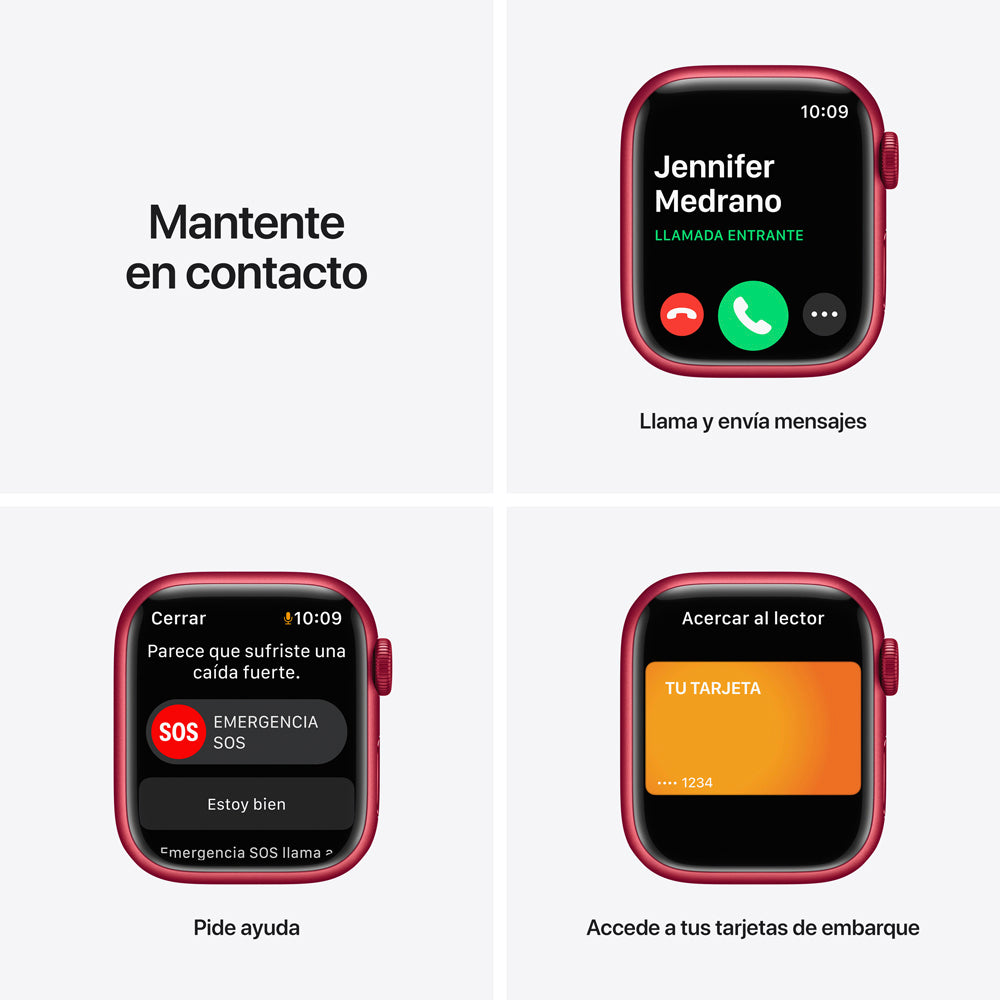 Apple Watch Series 7 GPS 41 mm Correa deportiva Roja