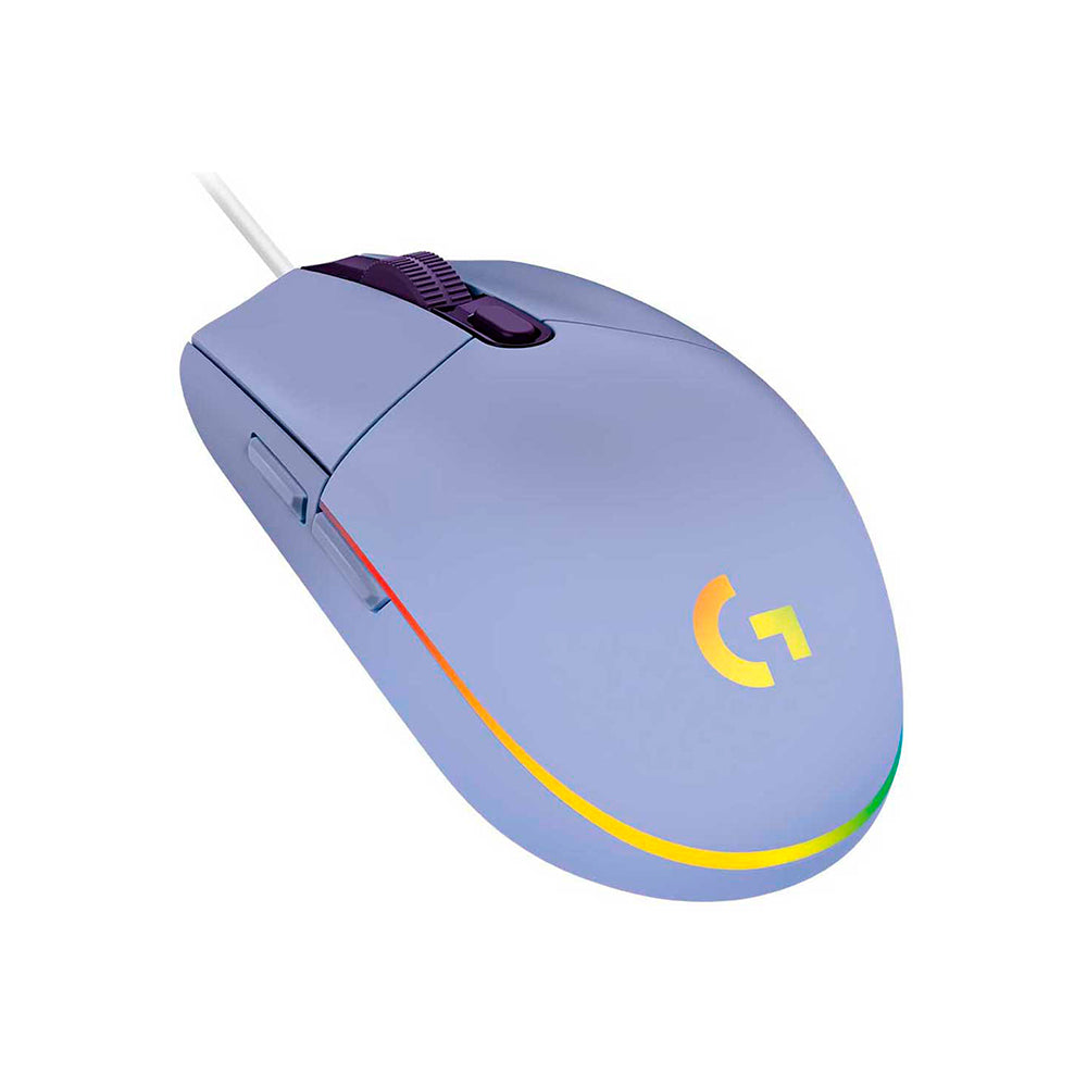 Mouse gamer Logitech G203 Lightsync 8000 DPI 6 botones Lila