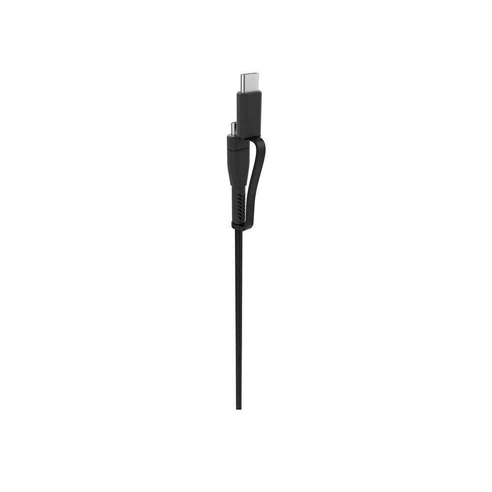 Cable dual Mophie USB-C/ Micro USB a USB 2 Mt Negro