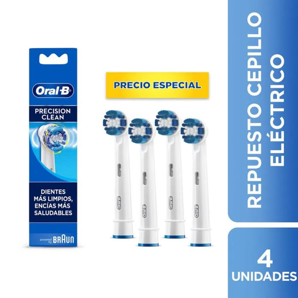 Repuesto Para Cepillo Eléctrico Oral-B Precision clean 4 Uds