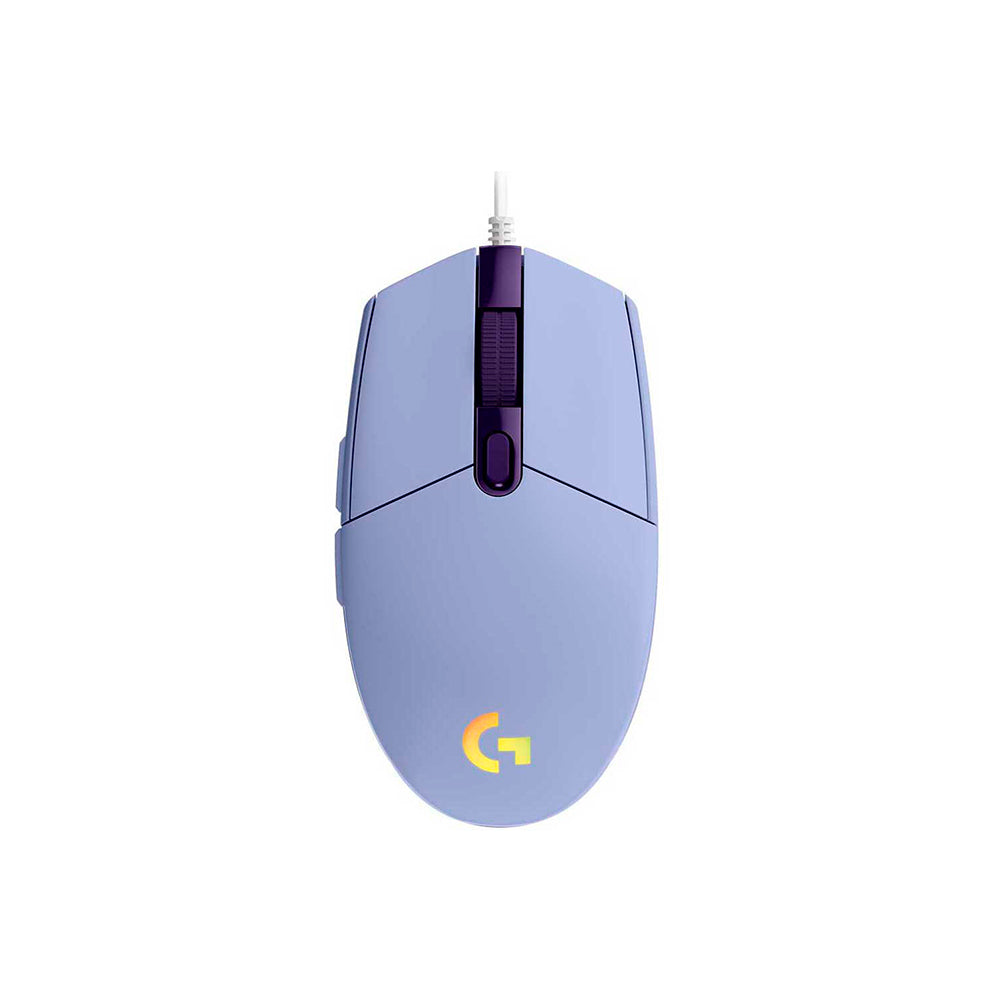 Mouse gamer Logitech G203 Lightsync 8000 DPI 6 botones Lila