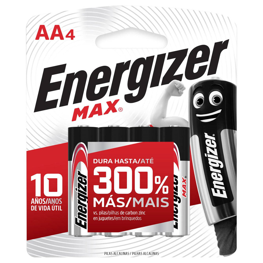 Pack de pilas Energizer Max E91BP4 AA x4 unidades