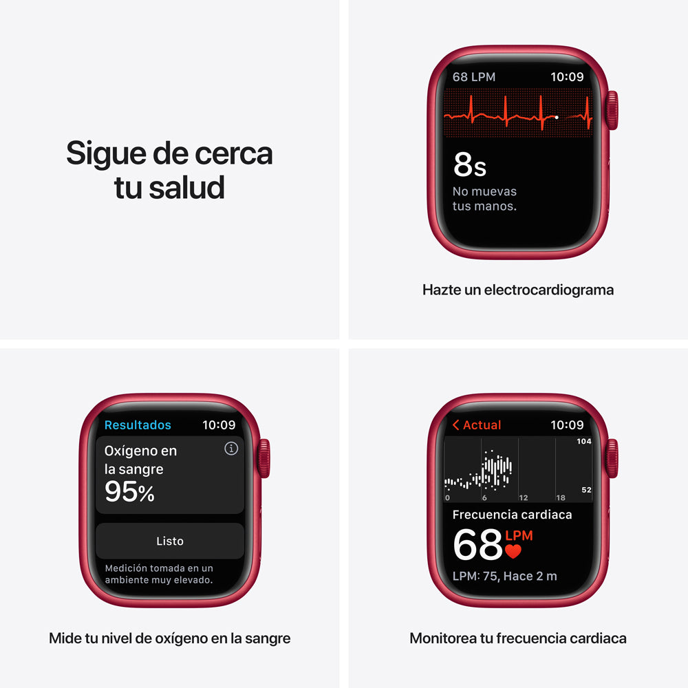 Apple Watch Series 7 GPS 41 mm Correa deportiva Roja