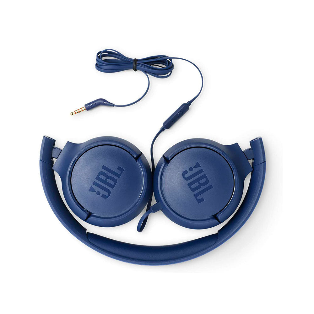 Audífonos Jbl Tune T500 Pure Bass On ear Con Cable Azul