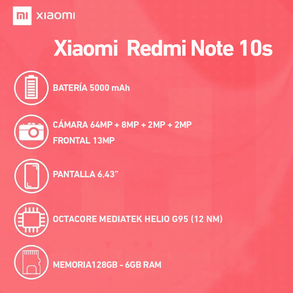 Xiaomi Redmi Note 10S 128GB ROM 6GB RAM Onyx Gray