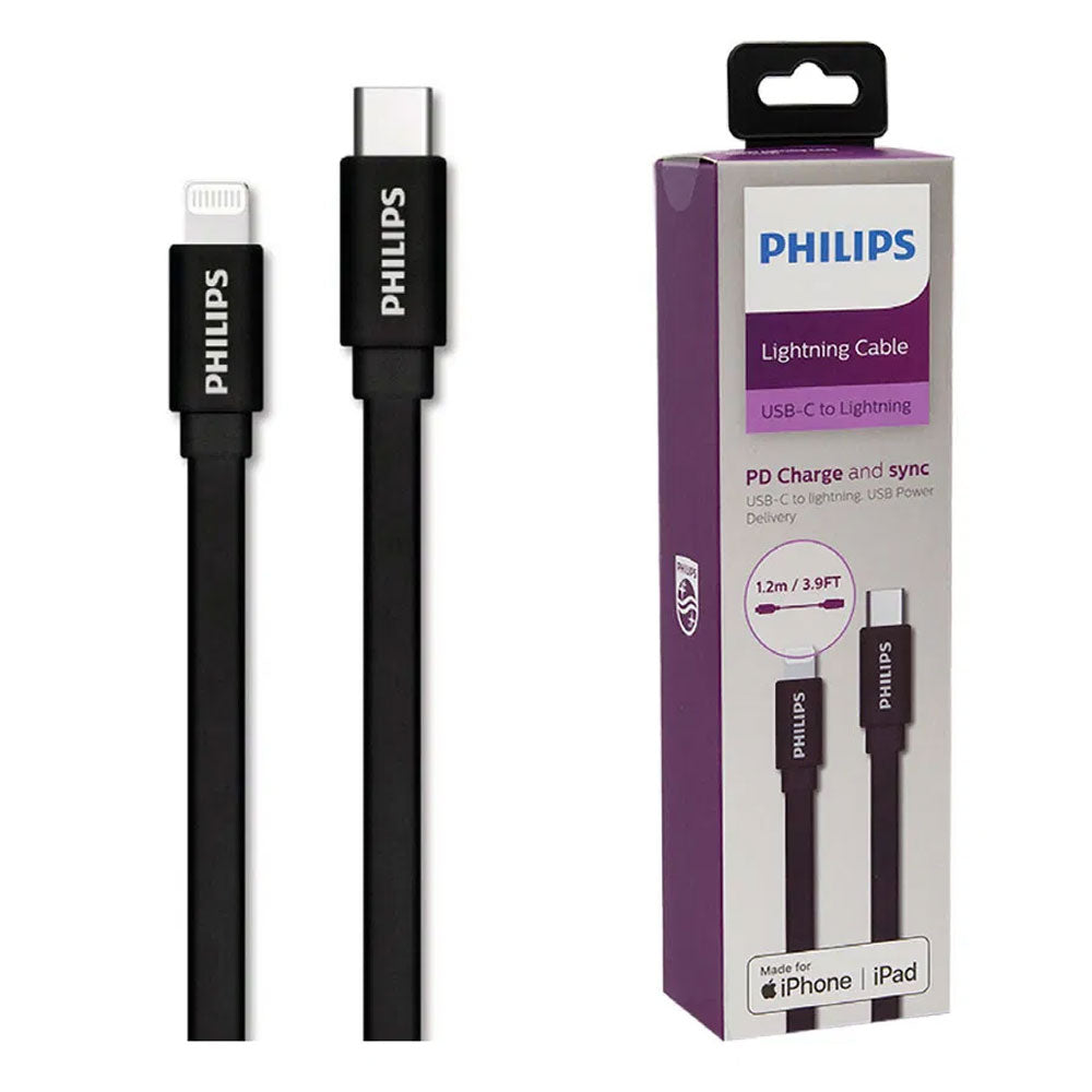 Cable USB C a lightning Philips PD 1,2 metros dlc9543v/97