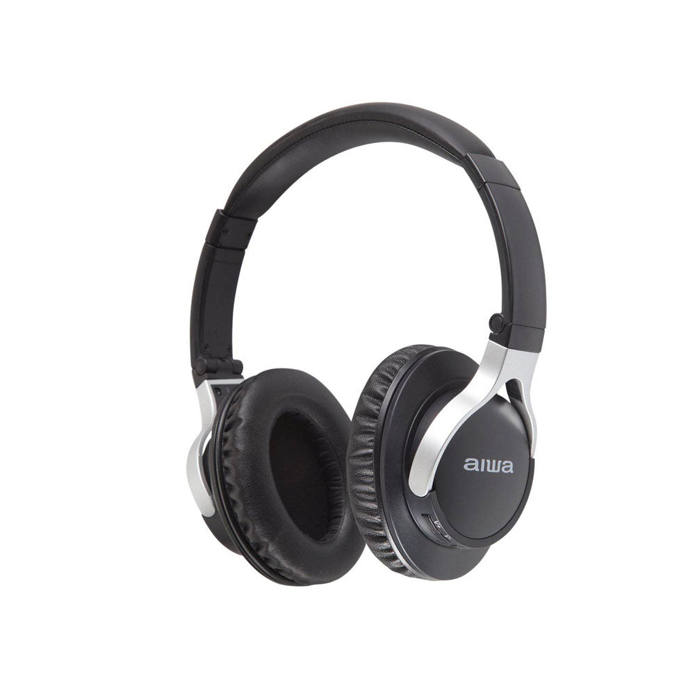 Audífonos Aiwa Aw-4H On Ear bluetooth Plegable Negro