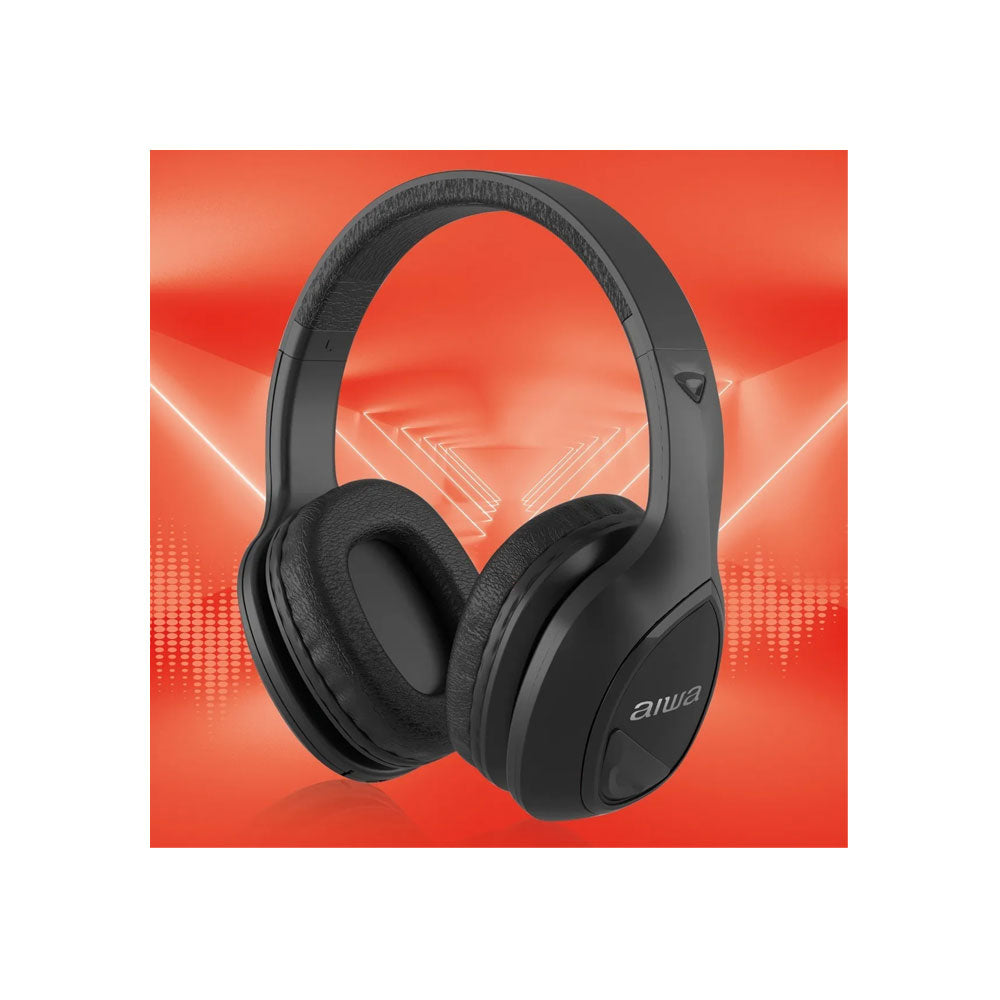 Audífonos Aiwa AWK9NC bluetooth cancelación de ruido Negro