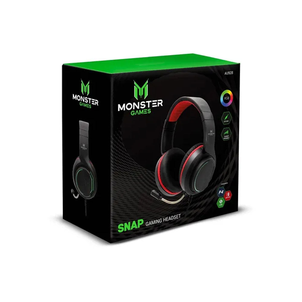 Audífonos Gamer Monster Snap RGB PS4 Switch Xbox One