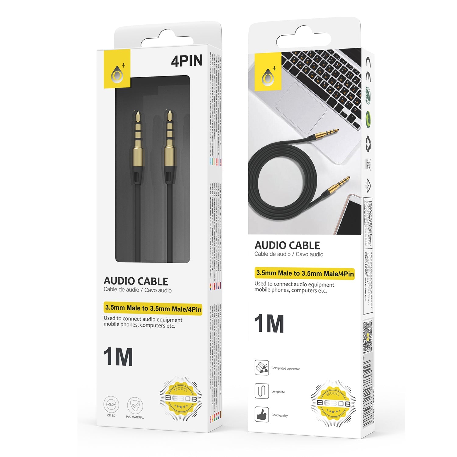 One Plus Cable Audio 3.5mm B6308 negro