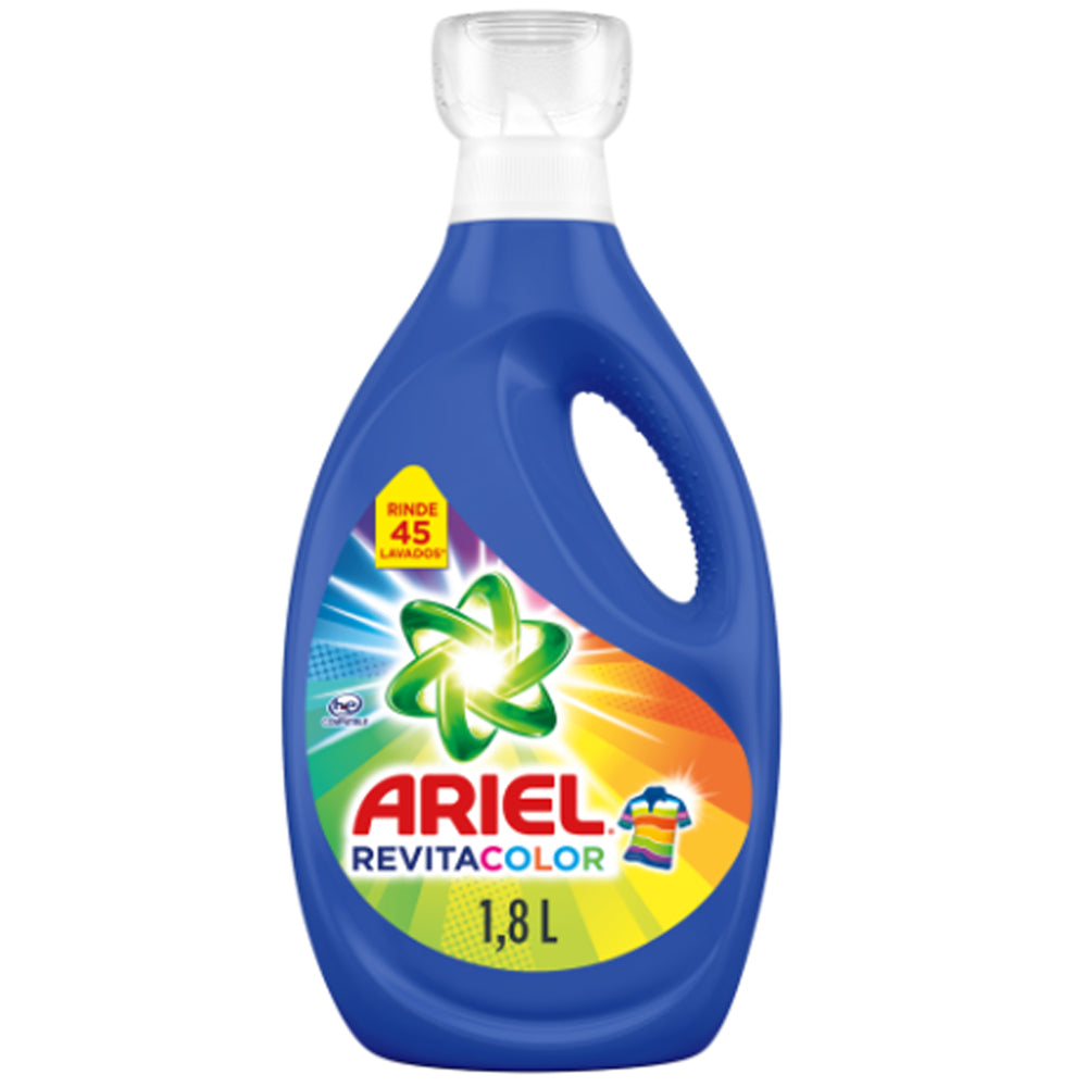 Detergente Líquido Ariel Revitacolor Concentrado 1.8L