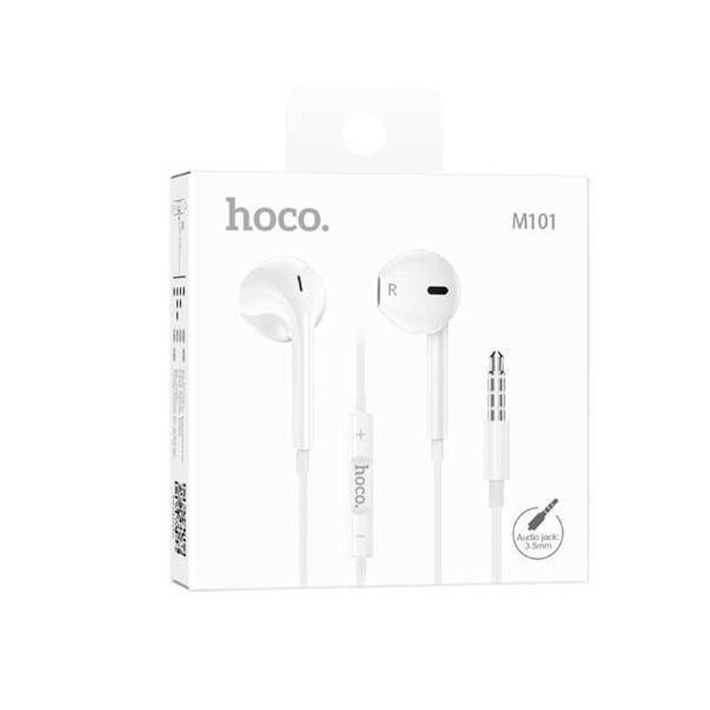 Audifonos Hoco M101 Crystal In Ear Jack 3.5mm Blanco