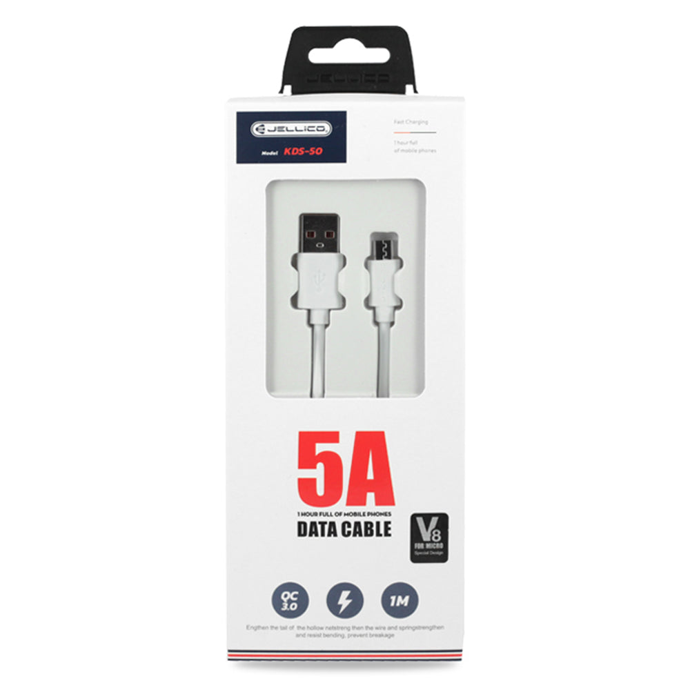 Jellico Cable Data KDS-50 5A MicroUSB blanco