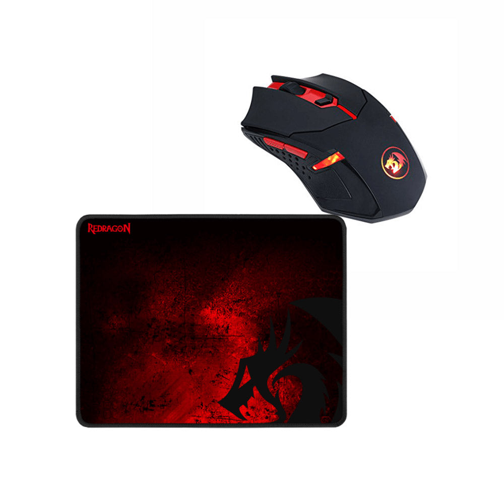 Kit gamer Redragon Mouse + Mouse Pad M601WL-BA Negro