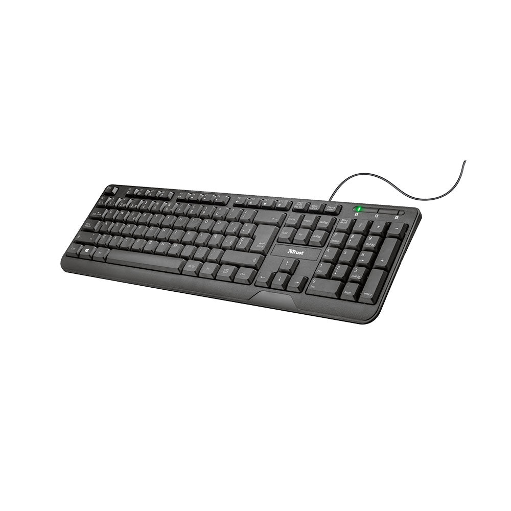 Kit Mouse y teclado Trust Ziva con cable USB PC Windows Mac