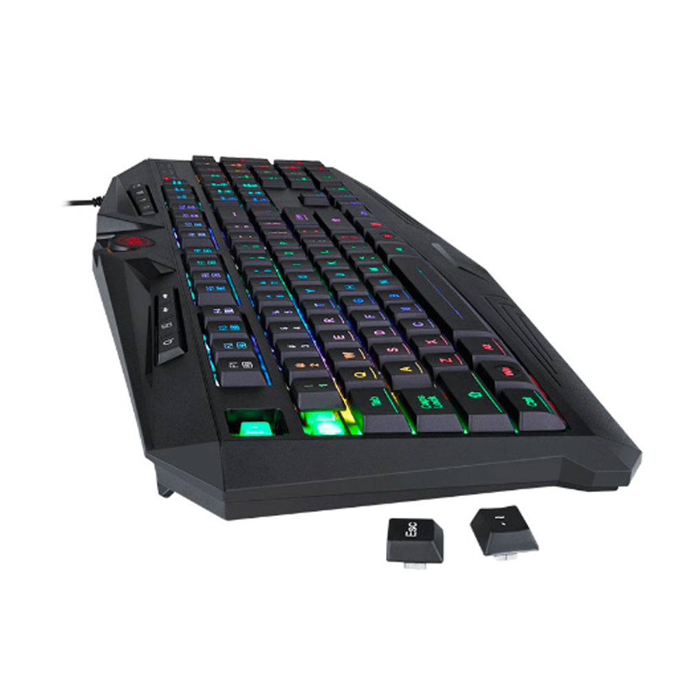 Kit Teclado Mouse Audífono y Mousepad Redragon S101-BA-1