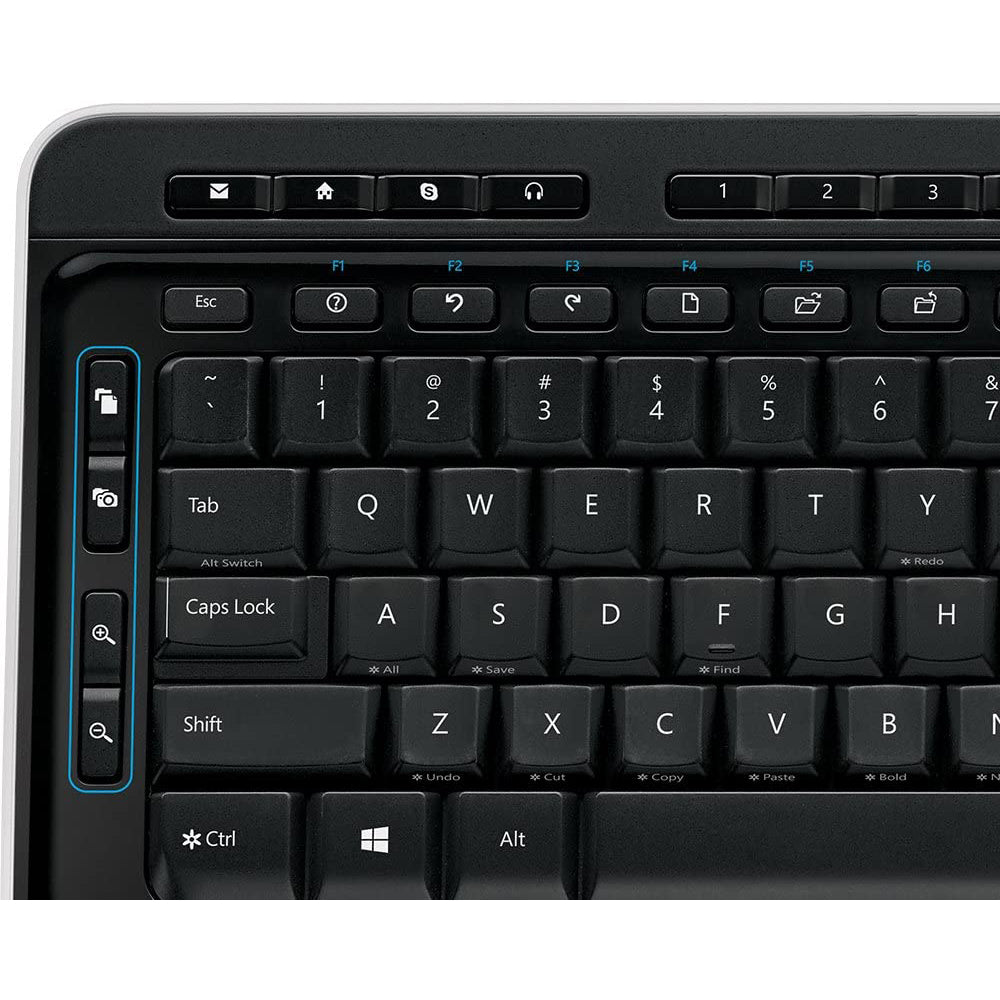 Kit teclado y Mouse Microsoft 3050 inalámbrico USB AES negro