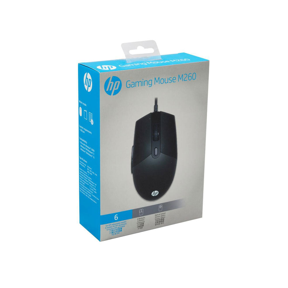 Mouse Gamer HP M260 RGB 6 botones 6400 DPI