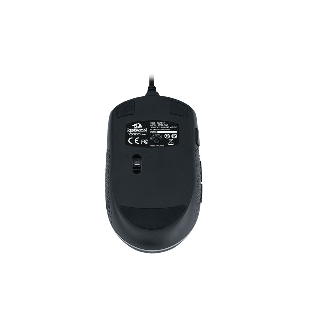Mouse Gamer Redragon Invader M719-RGB 8 botones 10.000 DPI