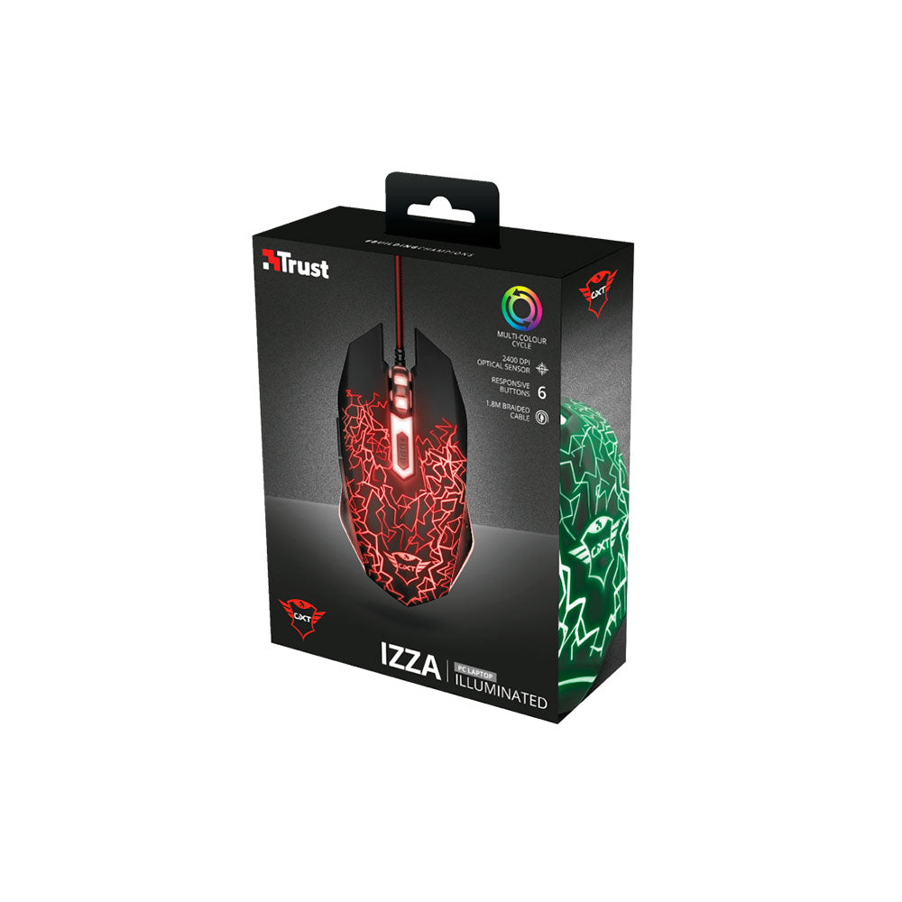Mouse Gamer Trust GXT 105 Izza USB PC PS4 Xbox One Negro