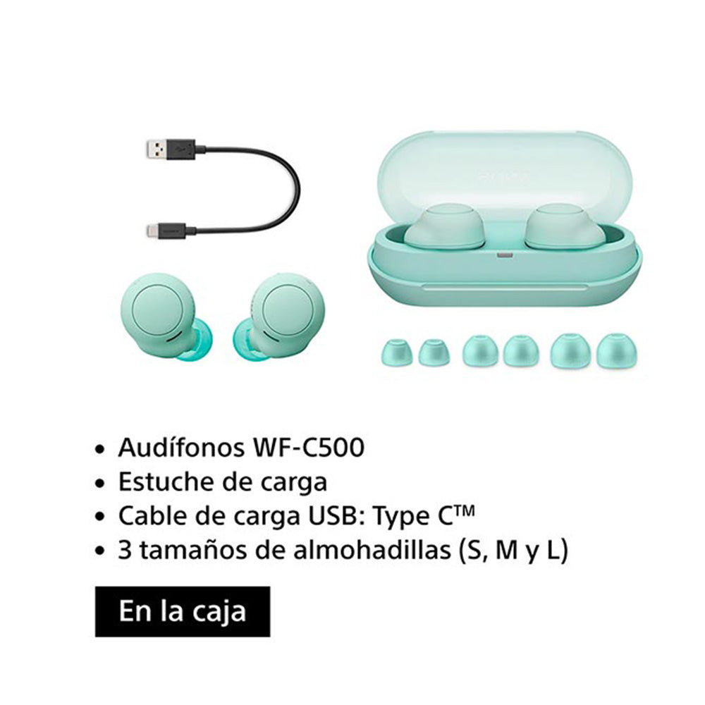 Audifonos Sony WF-C500/GZ  UC TWS In Ear Bluetooth Verde