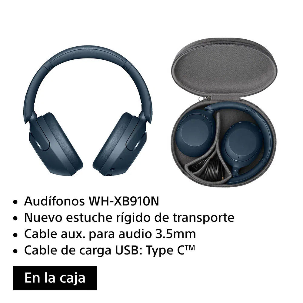 Audifonos Sony WH XB910N Bluetooth Noise Cancelling Azul