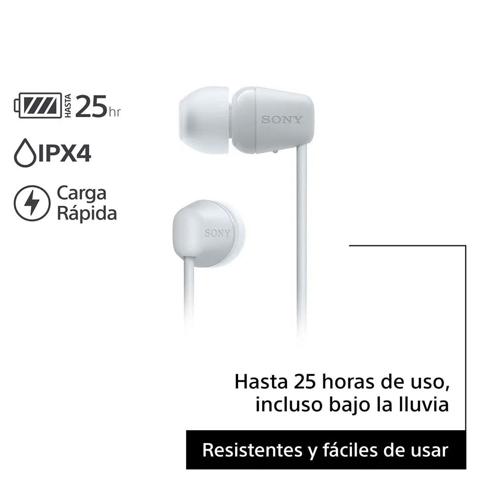 Audifonos Sony WI-C100/BZ UC In Ear Bluetooth Blanco