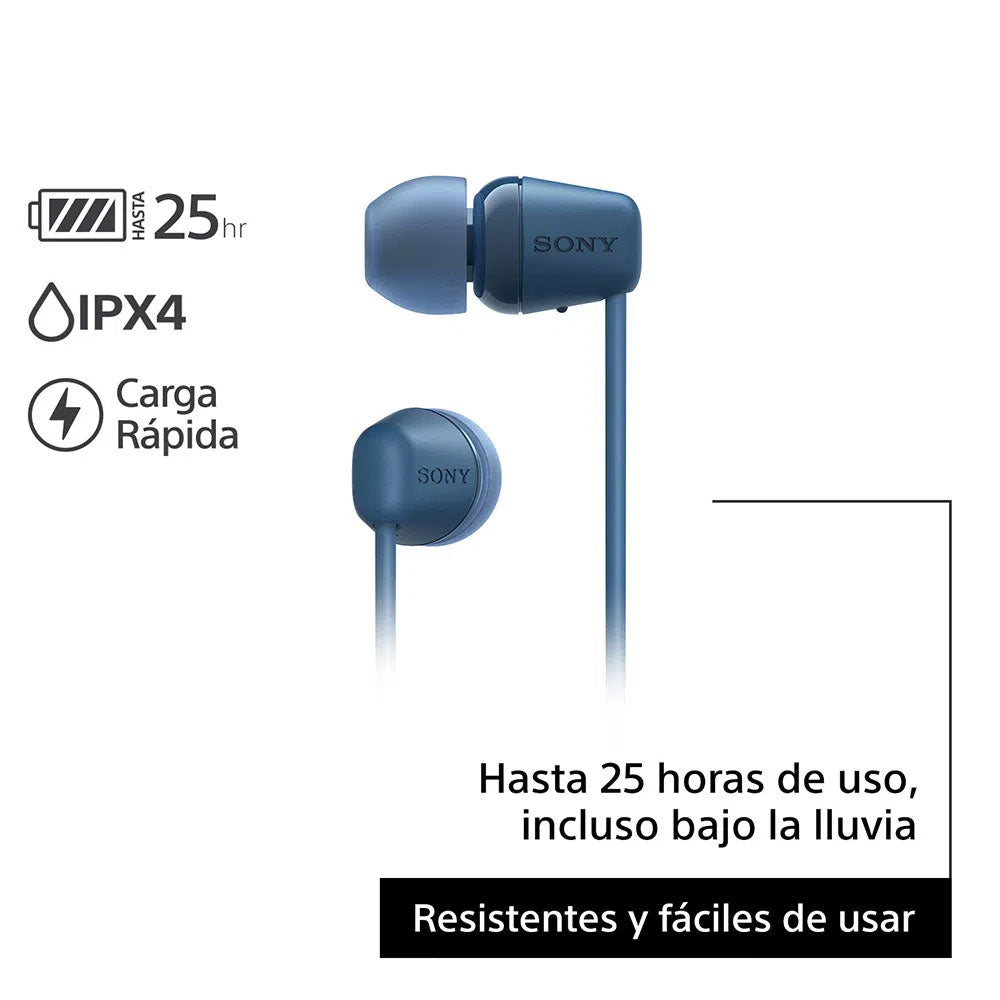 Audifonos Sony WI-C100/BZ UC In Ear Bluetooth Azul