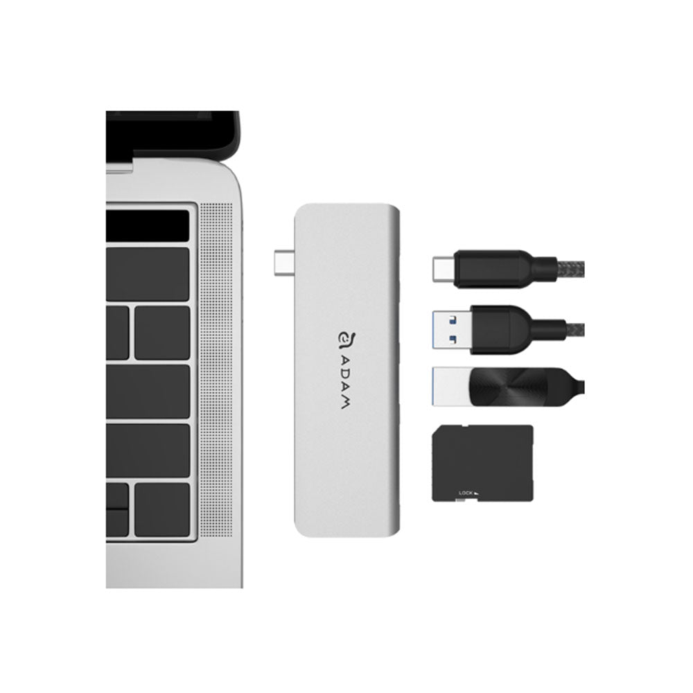 Hub Adam Elements Casa 5E 5 en 1 USB 3.1 USB USB C Gris