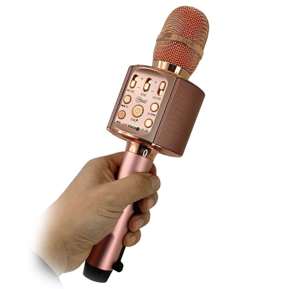 Microfono Karaoke Mlab Lil Voice 2 8911 con bluetooth Rosado