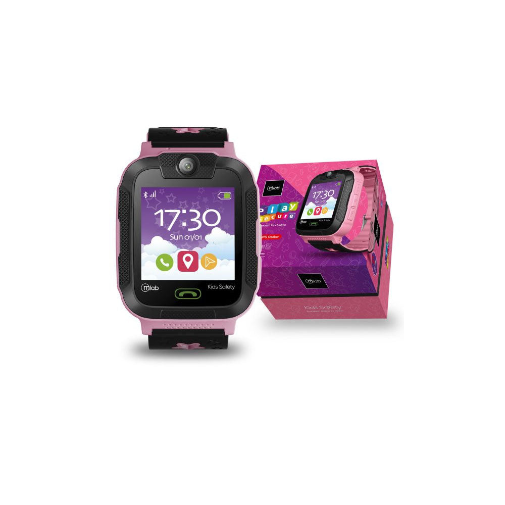 Smartwatch Mlab Play Secure para niños GPS Boton SOS Rosado