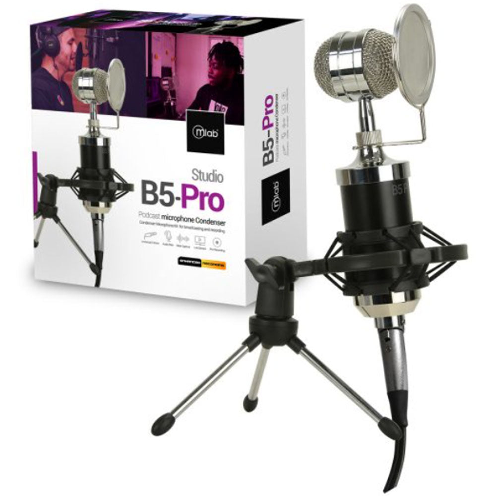 Microfono de condensador Mlab B5 Pro Studio USB Jack 3.5mm