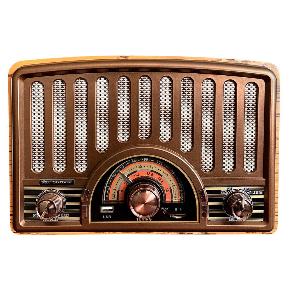 Radio Parlante Mlab 9143 Retro Sixtinna Bluetooth Usb Tf Fm